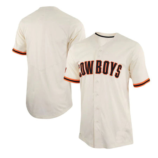 O.State Cowboys Replica Baseball Jersey Cream Stitched American College Jerseys