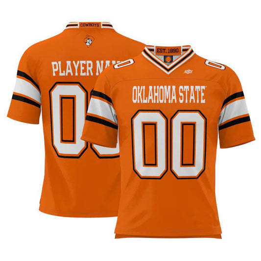 Custom O.State Cowboys ProSphere NIL Pick-A-Player Football Jersey Orange American Stitched College Jerseys