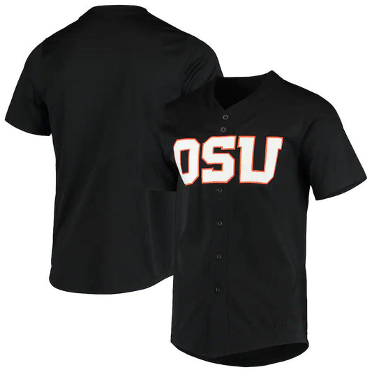 O.State Beavers Vapor Untouchable Elite Replica Full-Button Baseball Jersey Black Stitched American College Jerseys