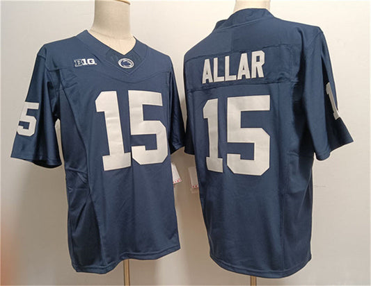 P.State Nittany Lions #15 Drew Allar Navy Stitched Jersey College Jerseys