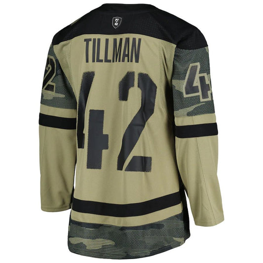 A.State Sun Devils #42 Pat Tillman Camo Hockey Jersey  Olive Maroon Stitched American College Jerseys