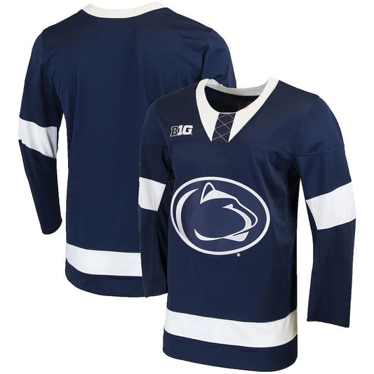 P.State Nittany Lions Replica College Hockey Jersey Navy Stitched American College Jerseys