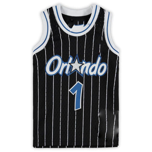 O.Magic #1 Penny Hardaway Mitchell & Ness Big & Tall 1994-95 Hardwood Classics Swingman Jersey Black Stitched American Basketball Jersey