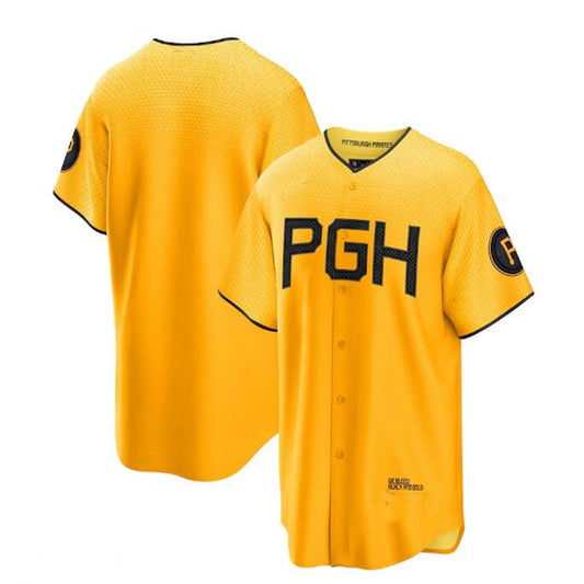 Pittsburgh Pirates 2023 City Connect Replica Jersey - Gold Baseball Jerseys