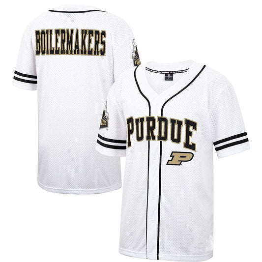 P.Boilermakers Colosseum Free Spirited Baseball Jersey White Black Stitched American College Jerseys
