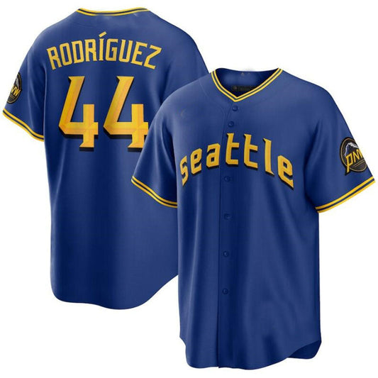 Seattle Mariners #44 Julio Rodriguez  Royal 2023 City Connect Replica Player Jersey Baseball Jerseys
