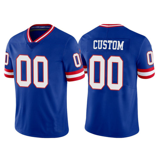 Custom NY.Giants Royal Stitched Vapor Limited Jersey Football Jerseys