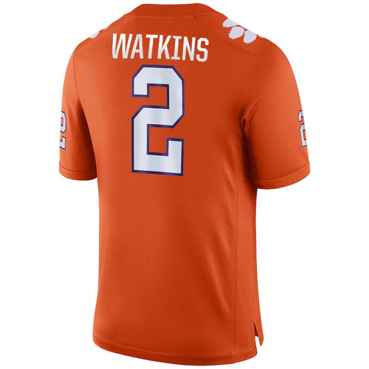 C.Tigers #2 Sammy Watkins Game Jersey  Orange Stitched American College Jerseys