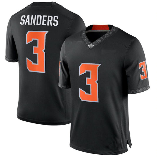 O.State Cowboys #3 Spencer Sanders NIL Replica Football Jersey Black Stitched American College Jerseys