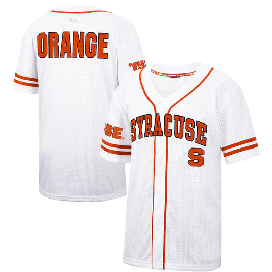 S.Orange Colosseum Free Spirited Baseball Jersey White Orange Stitched American College Jerseys