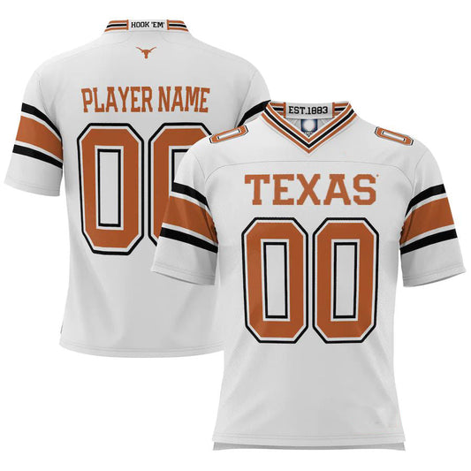 Custom T.Longhorns ProSphere Youth NIL Pick-A-Player Football Jersey White Stitched American College Jerseys