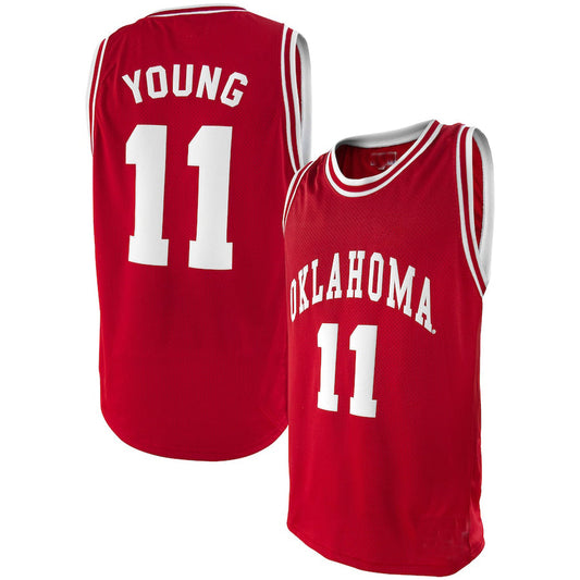 O.Sooners #11 Trae Young Original Retro Brand Alumni Basketball Jersey Crimson Stitched American College Jerseys