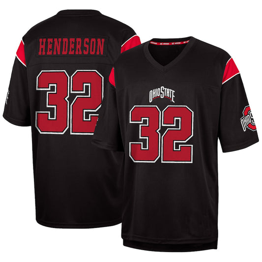 O.State Buckeyes #32 TreVeyon Henderson Colosseum Fashion Replica Jersey Black Football Jersey Stitched American College Jerseys