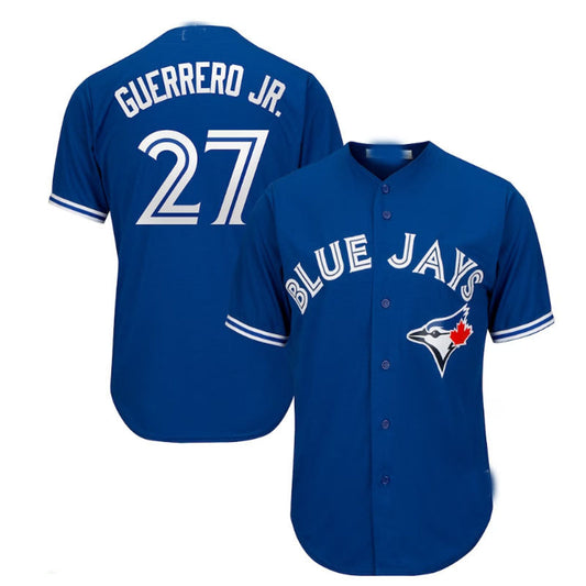Toronto Blue Jays #27 Vladimir Guerrero Jr. Big & Tall Replica Player Jersey - Royal Baseball Jerseys