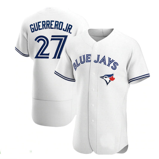 Toronto Blue Jays #27 Vladimir Guerrero Jr. Home Authentic Player Jersey - White Baseball Jerseys