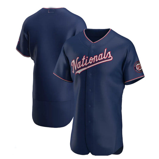 Washington Nationals Alternate Authentic Team Jersey - Navy Baseball Jerseys