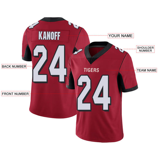 Custom A.Falcon Men's American Red Vapor Limited Stitched Football Jersey
