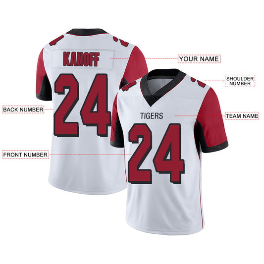 Custom A.Falcon Men's Football American White Vapor Limited Stitched Jersey