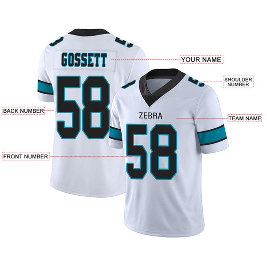Custom C.Panther Stitched American Football Jerseys Personalize Birthday Gifts White Jersey
