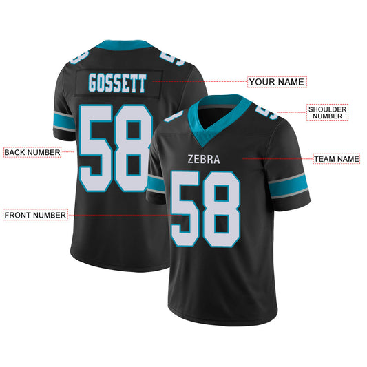 Custom C.Panther Stitched American Football Jerseys Personalize Birthday Gifts Black Jersey