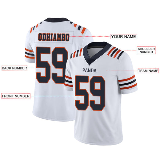 Custom C.Bear Stitched American Football Jerseys Personalize Birthday Gifts White Jersey
