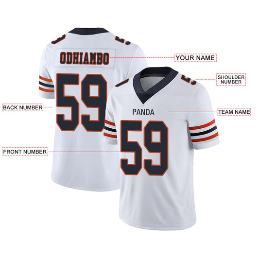 Custom C.Bear Stitched American Football Jerseys Personalize Birthday Gifts White Jersey