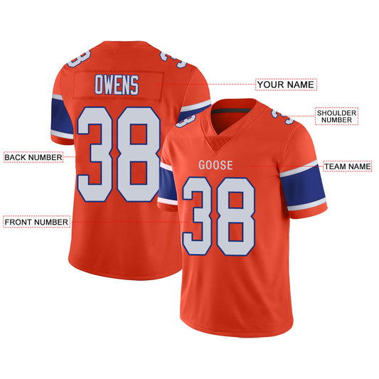 Custom D.Broncos Stitched American Football Jerseys Orange Personalize Birthday Gifts  Jersey