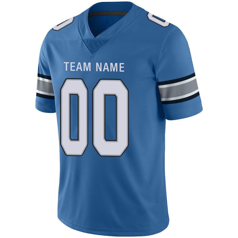 Custom D.Lions Stitched American Jerseys Personalize Birthday Gifts Blue Football Jersey