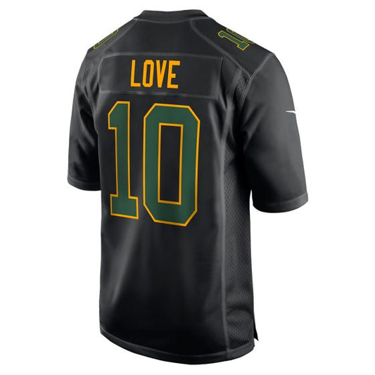 GB.Packers #10 Jordan Love Black Game Jersey Stitched American Football Jerseys