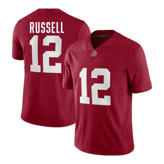 A.Crimson Tide #12 Keelon Russell Game Jersey Crimson Stitched American College Jerseys