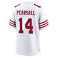 SF.49ers #14 Ricky Pearsall 2024 Draft First Round Pick Player Game Jersey - White American Football Jerseys