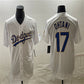 Los Angeles Dodgers #17 Shohei Ohtani White Home Authentic Patch Jersey Baseball Jerseys