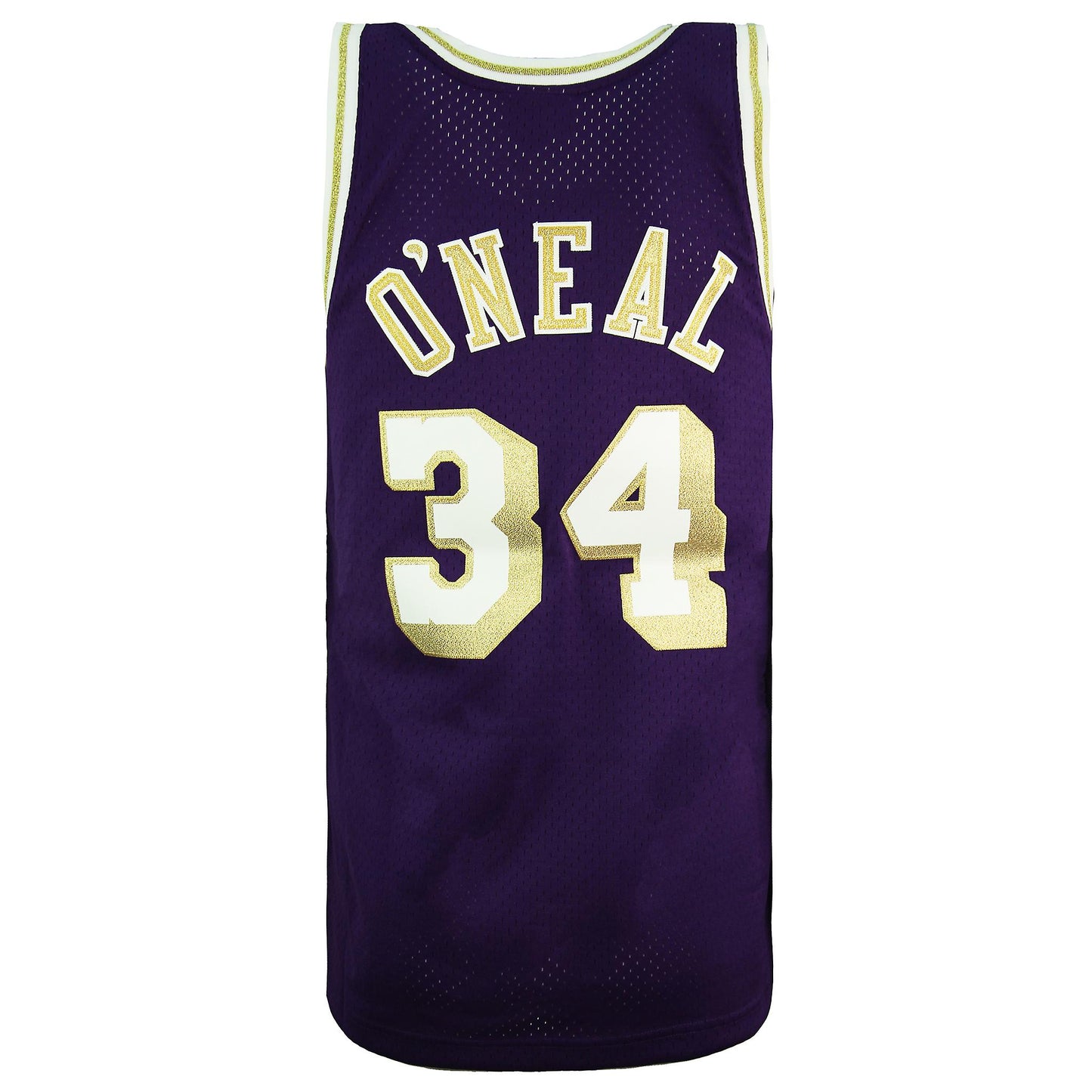 LA.Lakers #34 Shaquille O'Neal Purple Mitchell & Ness Stitched American Basketball Jersey