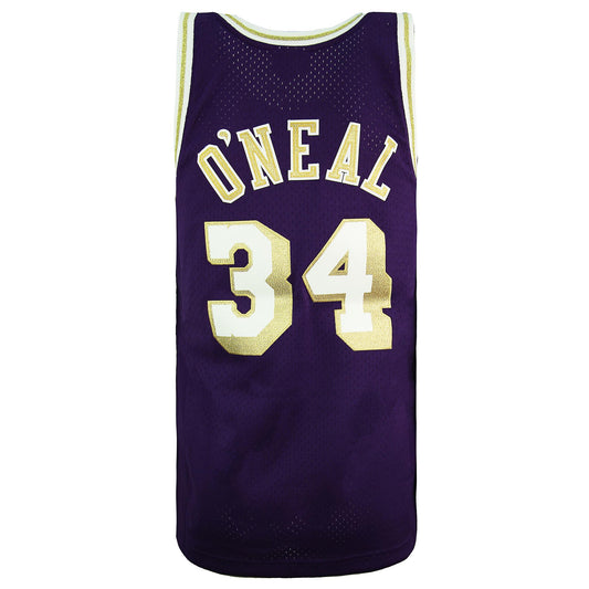 LA.Lakers #34 Shaquille O'Neal Purple Mitchell & Ness Stitched American Basketball Jersey