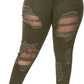 Womens Plus Size Skinny Jeans Stretchy High Waisted Ankle Jean