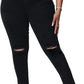 Womens Plus Size Skinny Jeans Stretchy High Waisted Ankle Jean