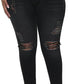 Womens Plus Size Skinny Jeans Stretchy High Waisted Ankle Jean