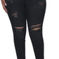Womens Plus Size Skinny Jeans Stretchy High Waisted Ankle Jean