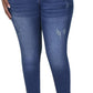Womens Plus Size Skinny Jeans Stretchy High Waisted Ankle Jean