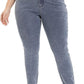 Womens Plus Size Skinny Tapered Pants Comfy Stretch High Waist Ankle Jean