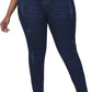 Womens Plus Size Skinny Jeans Stretchy High Waisted Ankle Jean