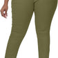 Womens Plus Size Skinny Tapered Pants Comfy Stretch High Waist Ankle Jean