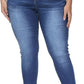 Womens Plus Size Skinny Jeans Stretchy High Waisted Ankle Jean