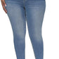 Womens Plus Size Skinny Jeans Stretchy High Waisted Classic Ankle Jean