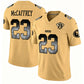 SF.49ers #23 Christian McCaffrey Gold 75th Vapor F.U.S.E. Limited Stitched American Football Jerseys