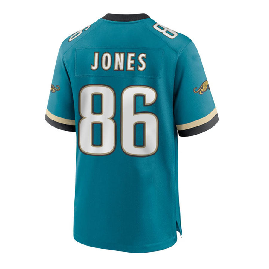 J.Jaguars #86 Brian Jones Teal Prowler Throwback Player Game Stitched American Football Jerseys