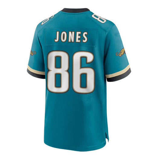 J.Jaguars #86 Brian Jones Teal Prowler Throwback Player Game Stitched American Football Jerseys