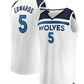 M.Timberwolves #5 Anthony Edwards Fast Break Replica Player Jersey - Association Edition - White American Basketball Jersey