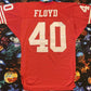 SF.49ers #40 William Floyd Red Vintage Wilson Pro Line Stitched American Football Jerseys