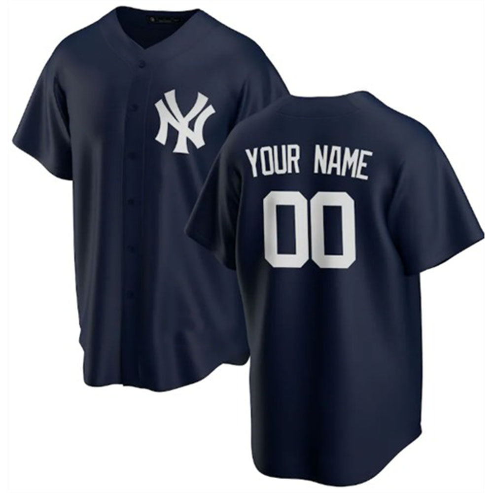Custom New York Yankees Navy Limited Stitched Baseball Jersey